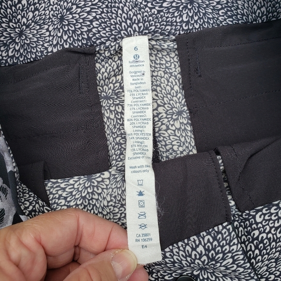 Lululemon Departure High Rise Waist Floral Pants size 6 - Picture 6 of 9